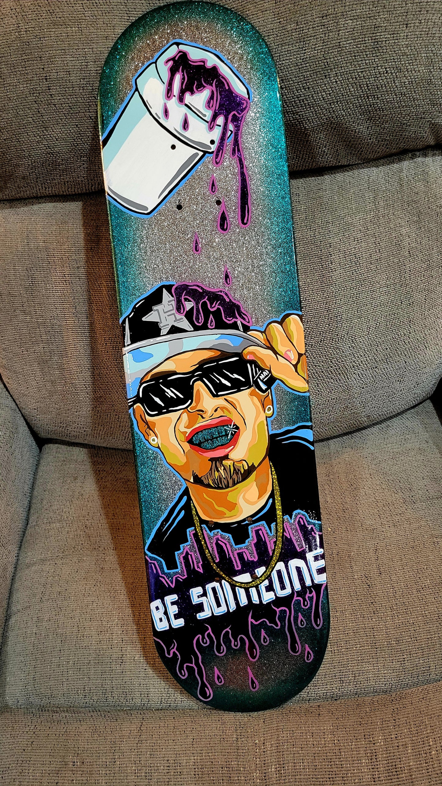 "ICEMAN" skateboard deck